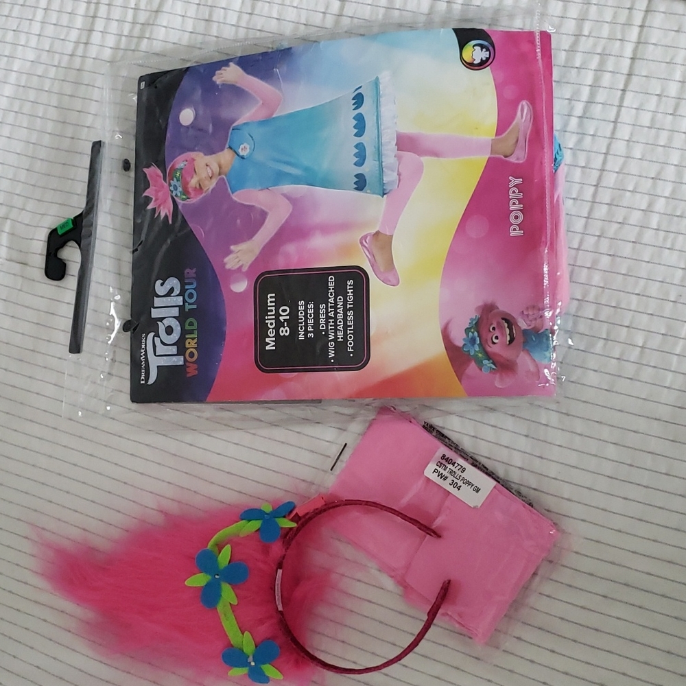 💕 Poppy Trolls World Tour Costume Girl